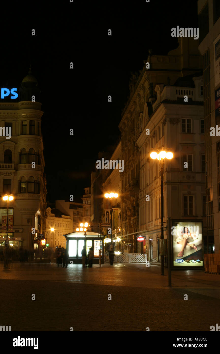 Prag, Tschechische 64 Nachtansicht Stockfoto