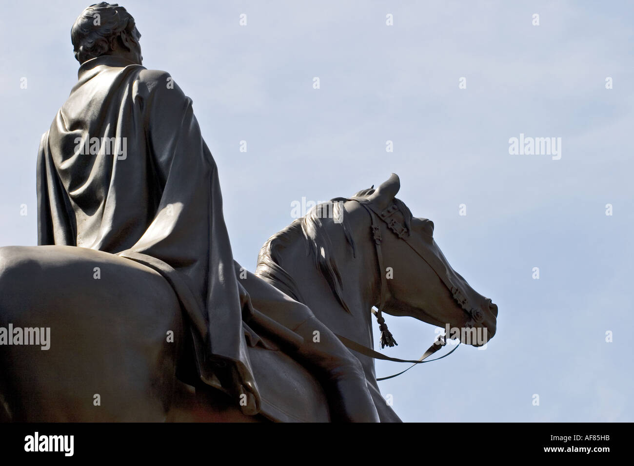 Herzog von Wellington Statue außerhalb der Bank of England Stockfoto