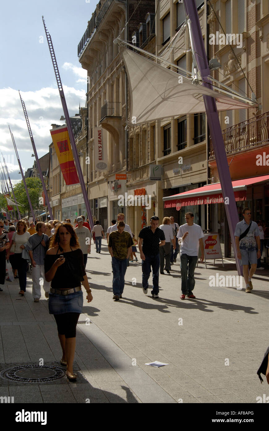 Esch Sur Alzette, wichtigsten shopping Street, Luxemburg, Europa Stockfoto