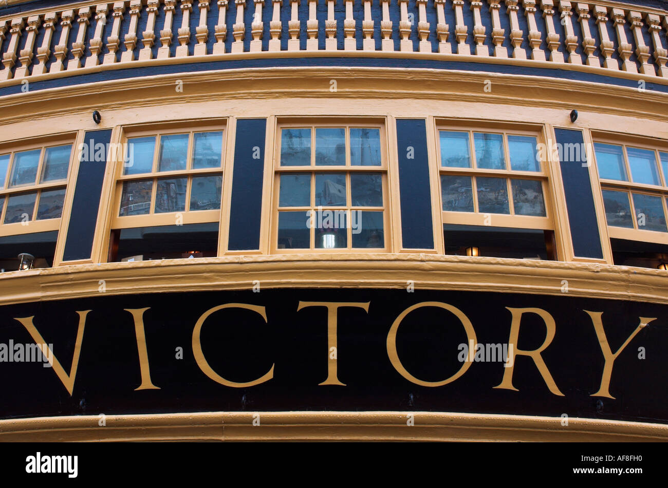 HMS Victory Flaggschiff von Admiral Horatio Nelson Portsmouth UK Stockfoto