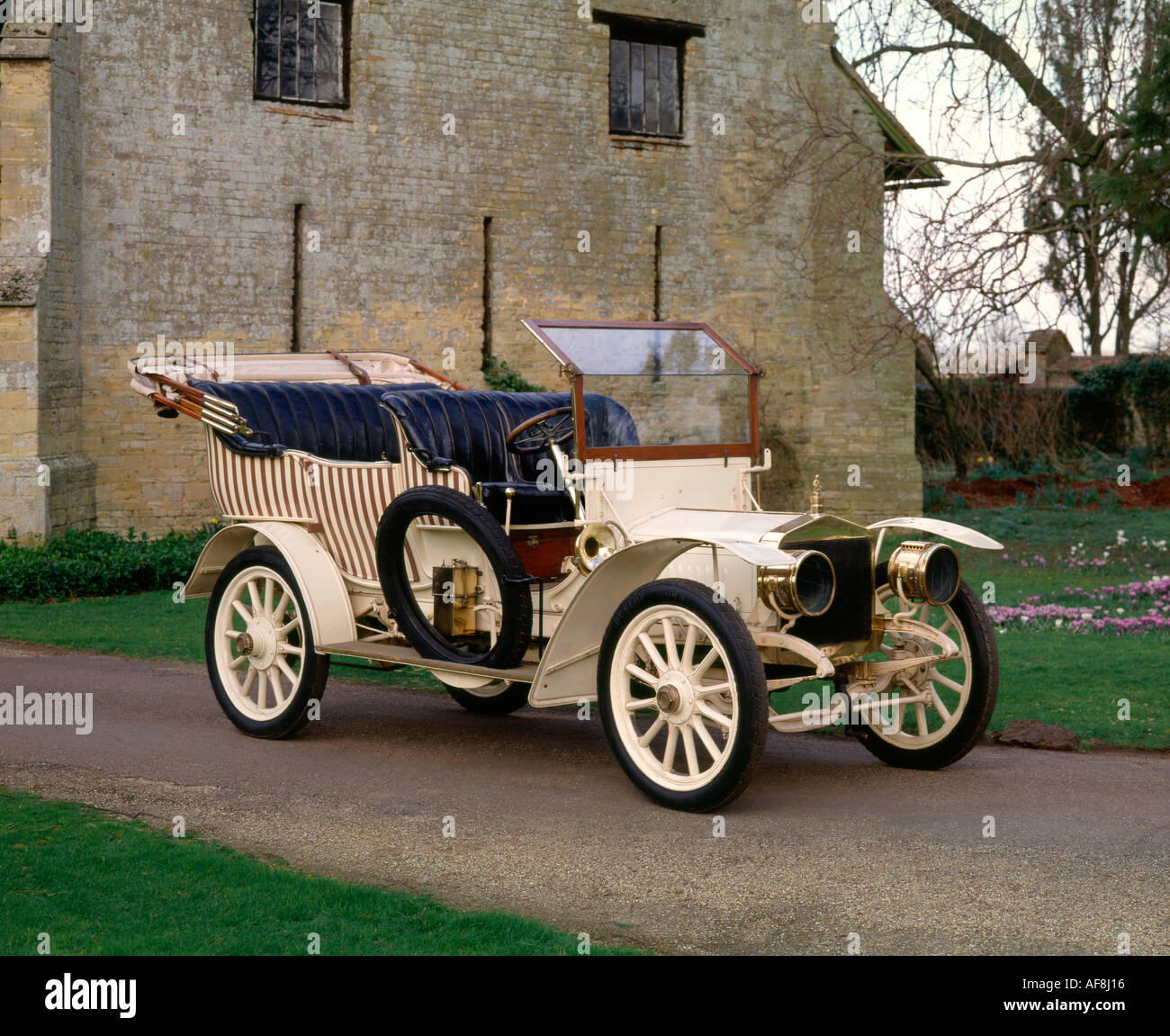 1908 Vulcan Roi des Belges Stil Tourer 24 PS Motor Stockfoto