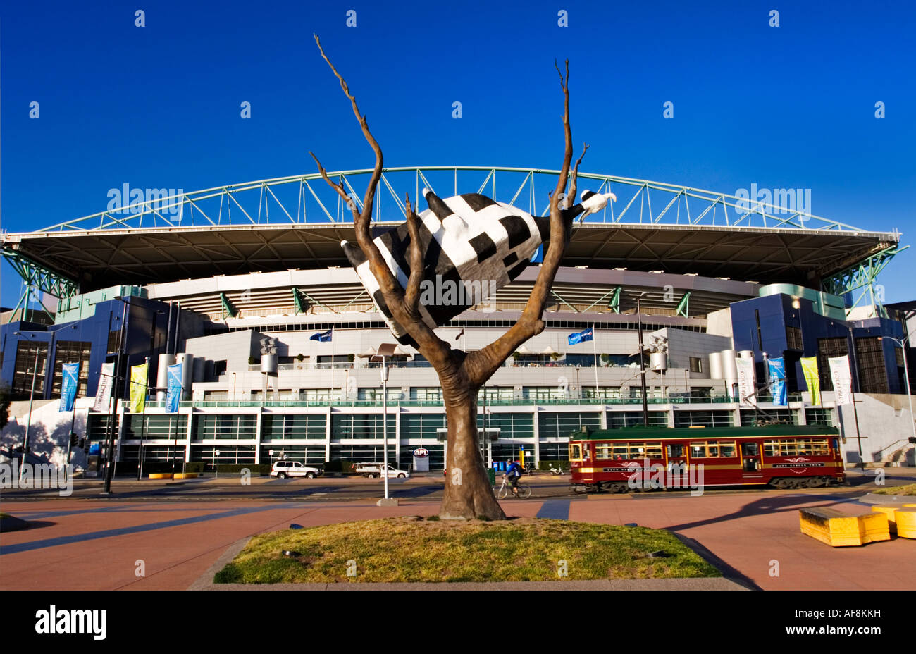 Melbourne Stadtbild/Marvel Stadion im Melbourne Docklands Precinct. Melbourne, Victoria, Australien. Stockfoto