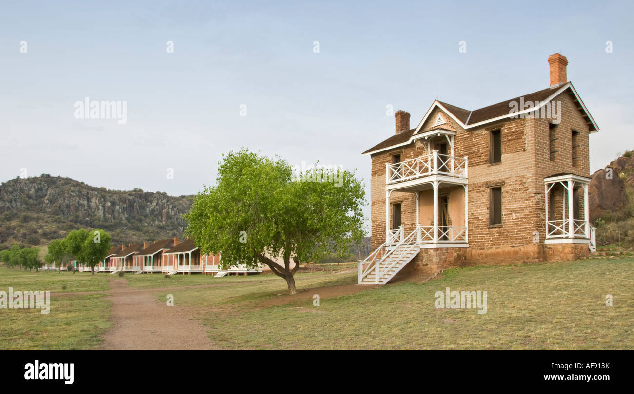 Texas Fort Davis National Historic Site Offiziere Zeile Stockfoto