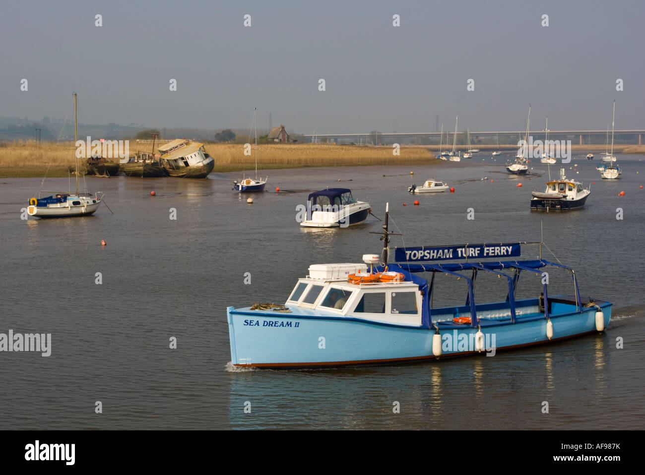 Topsham Turf Fähre auf dem Fluß Exe bei Topsham Devon UK Stockfoto