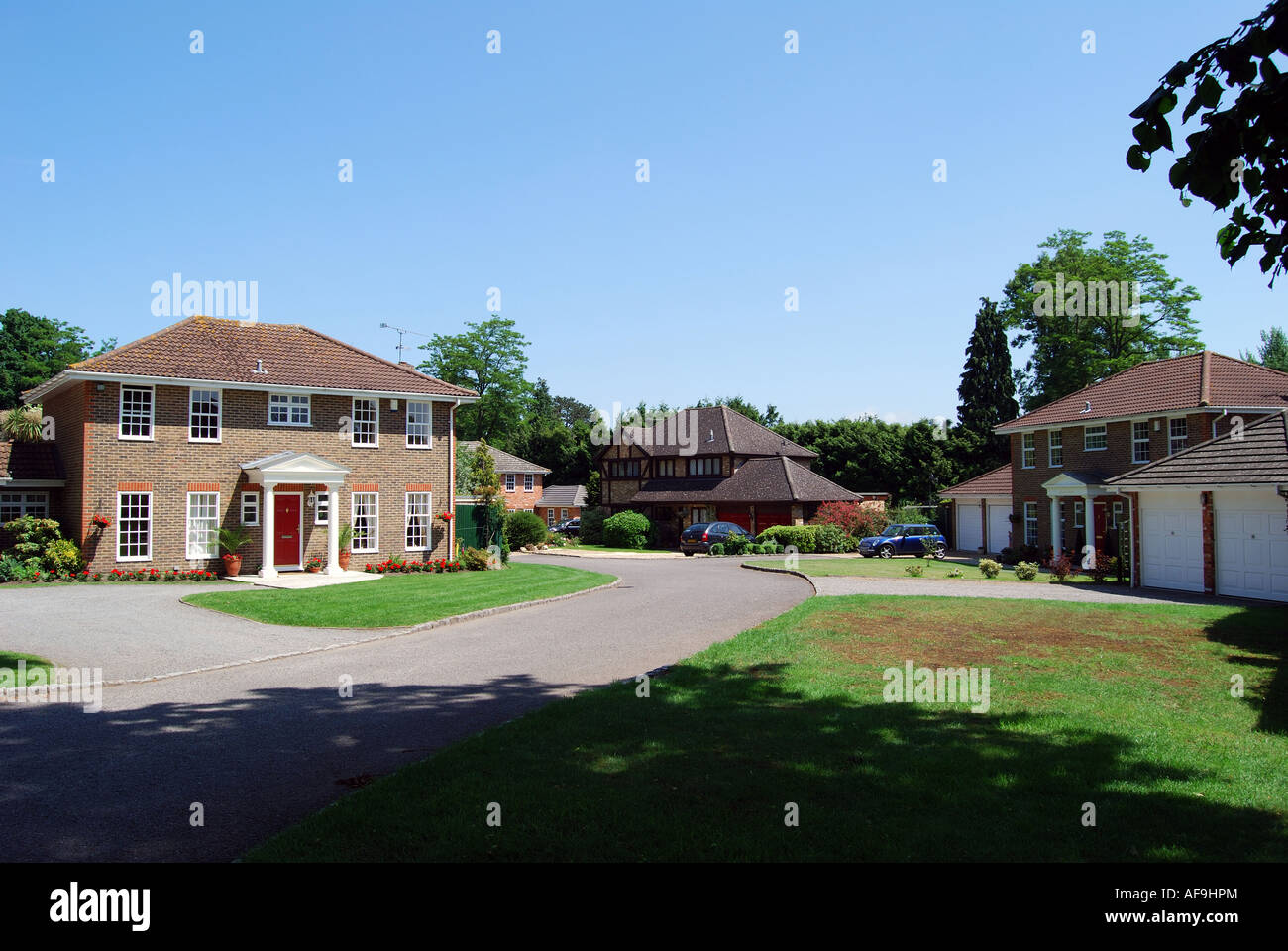 Moderne freistehende Häuser, Bracknell, Berkshire, England, Vereinigtes Königreich Stockfoto