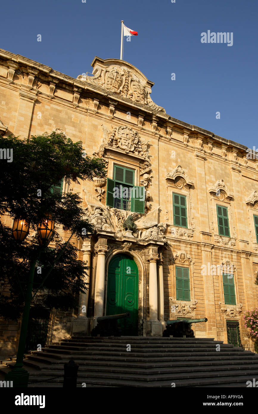 Auberge de Kastilien, Triq il-Papa Piju V, Valletta, Malta. Stockfoto