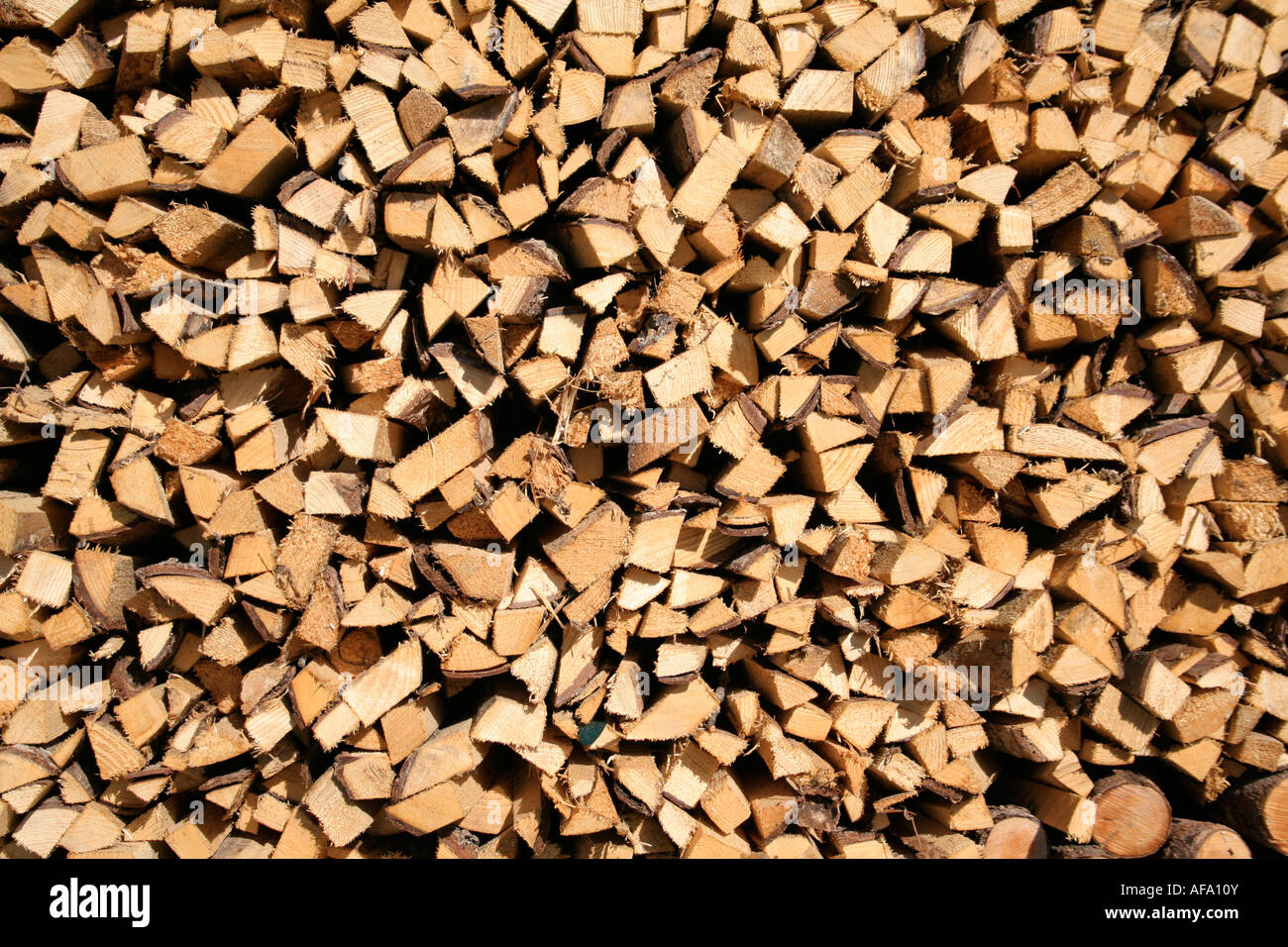 Anzeige von Braun Schnittholz Stockfoto