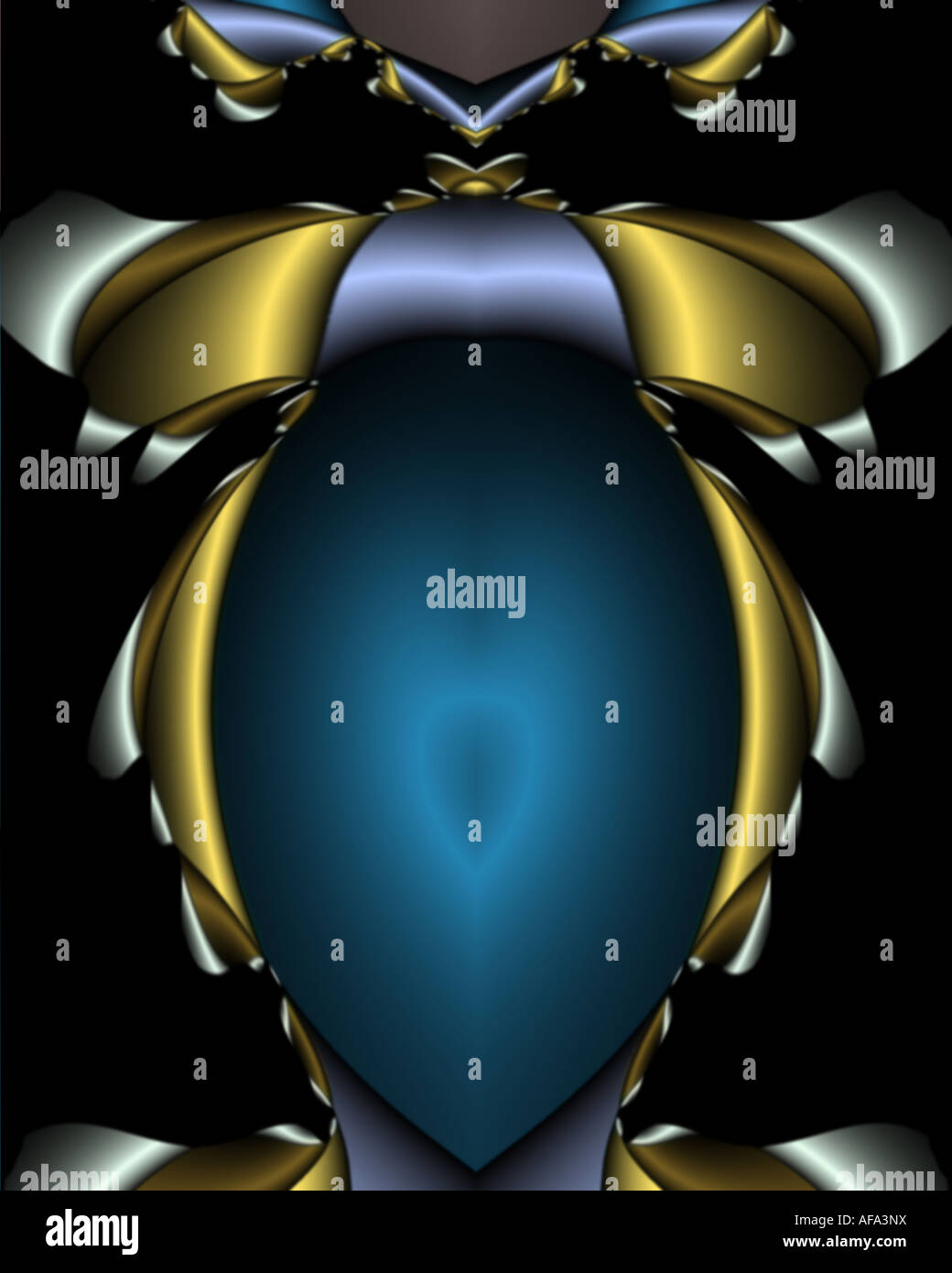 Fraktalbild ähnelt einer alien-Königin Stockfoto