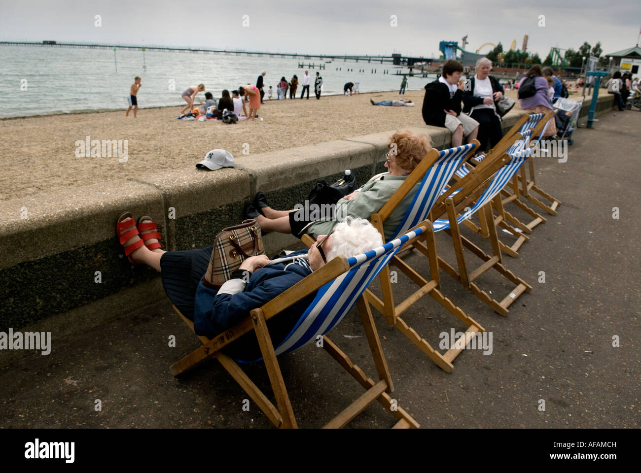 SOUTHEND ON SEA ESSEX ENGLAND AUGUST BANK HOLIDAY WOCHENENDE 2007 Stockfoto