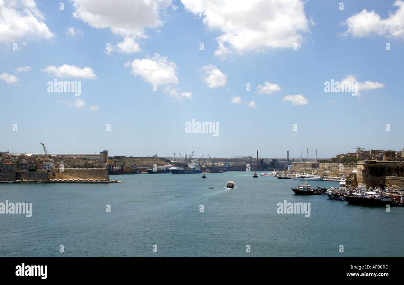 DER GRAND HARBOUR. VALLETTA. MALTA EUROPA Stockfoto