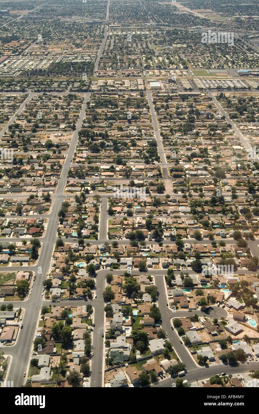 Luftaufnahme von einer Wohngegend in Las Vegas City Nordseite. Nevada. USA  Stockfotografie - Alamy