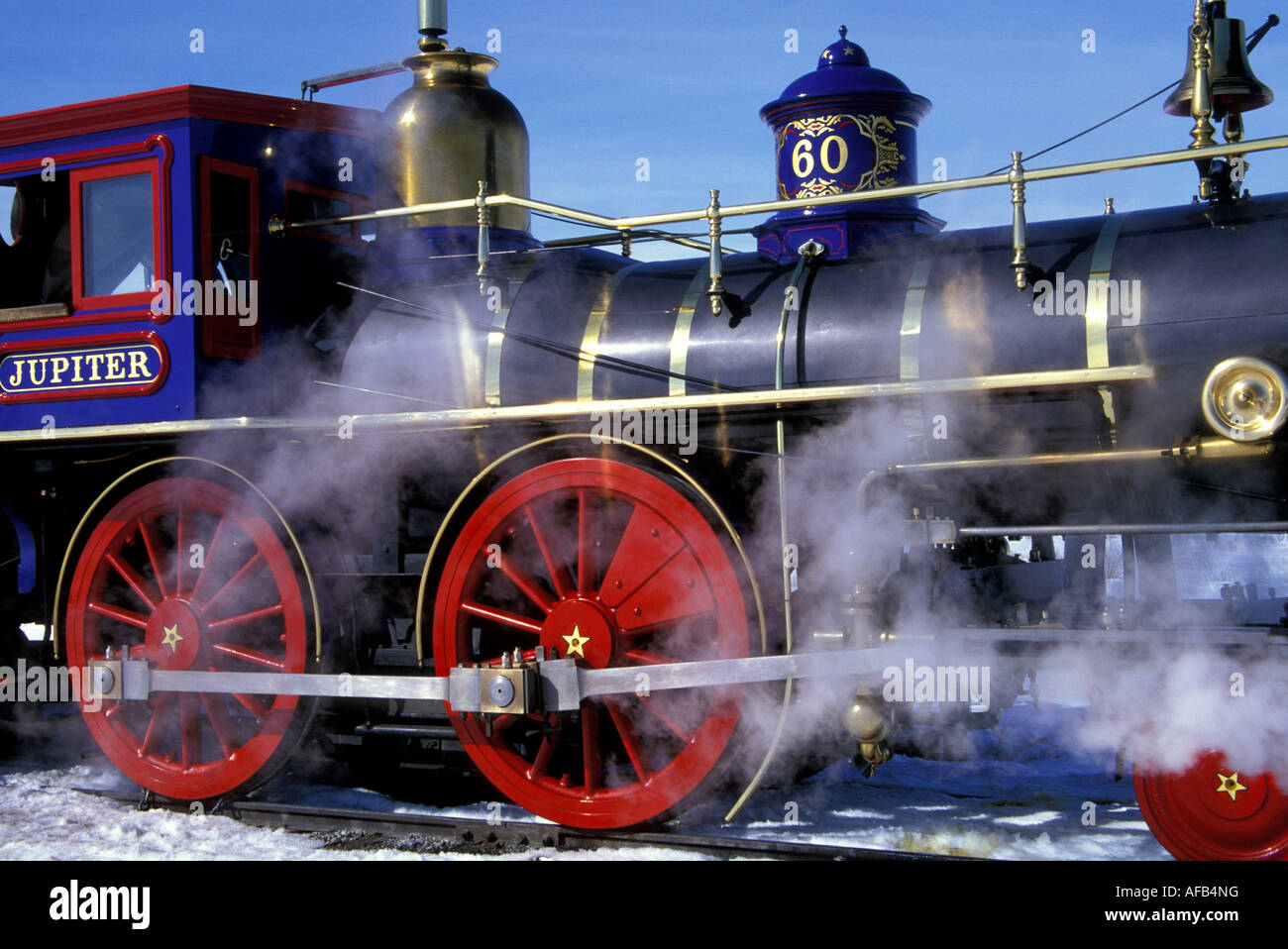Steam Locomotive Zug, Golden Spike National Historic Site Utah USA Stockfoto