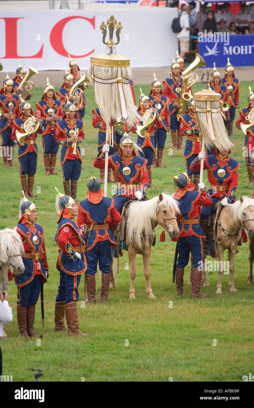 Naadam Festival Mongolei Eröffnungsfeier schließen Stockfoto