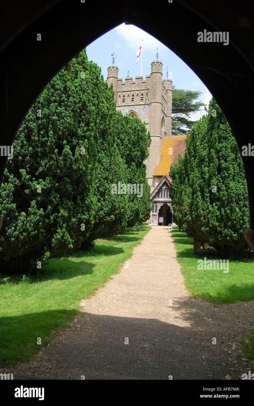 Str. Mary die Jungfrau Kirche, Hambleden, Buckinghamshire, England, Vereinigtes Königreich Stockfoto