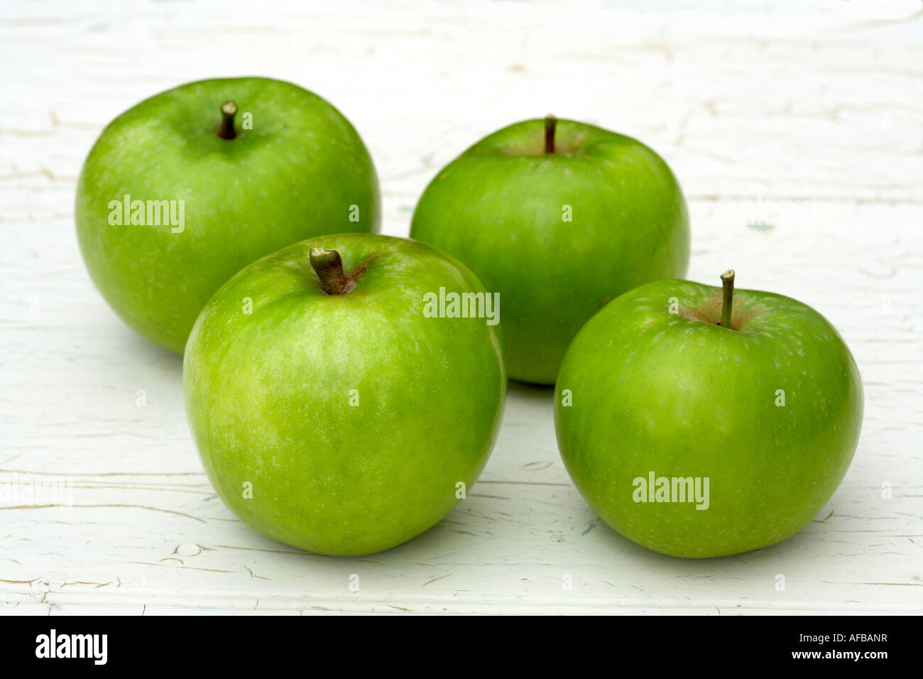 Bramley grün Kochen Apfel Malus Domestica 4 vier Stockfoto