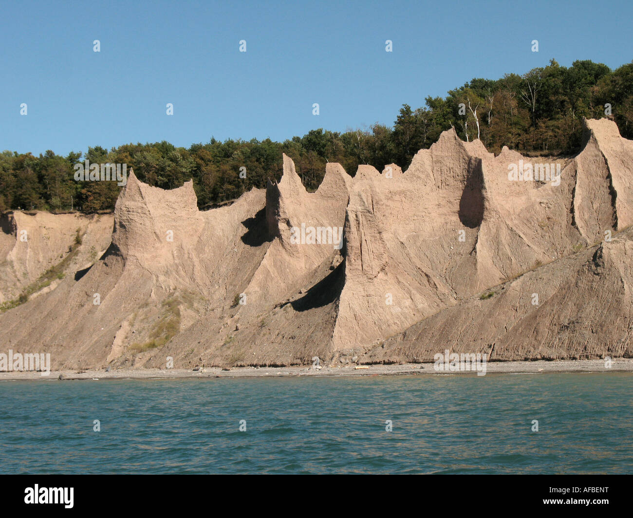 Chimney Bluffs Ontariosee NY USA Stockfoto