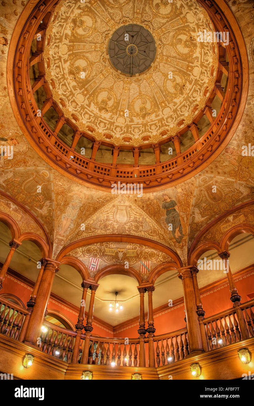 Interior Lobby des ehemaligen Ponce de Leon Hotel jetzt Flagler College im historischen Bezirk von St. Augustine Florida HDR-Bild Stockfoto