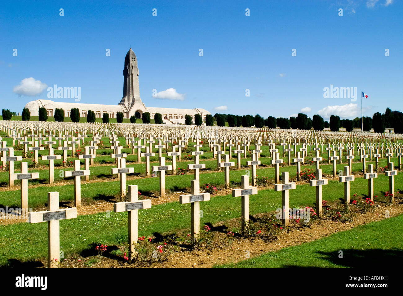 Verdun Erster Weltkrieg 1 Friedhof Douaumont Frankreich Französisch Stockfoto
