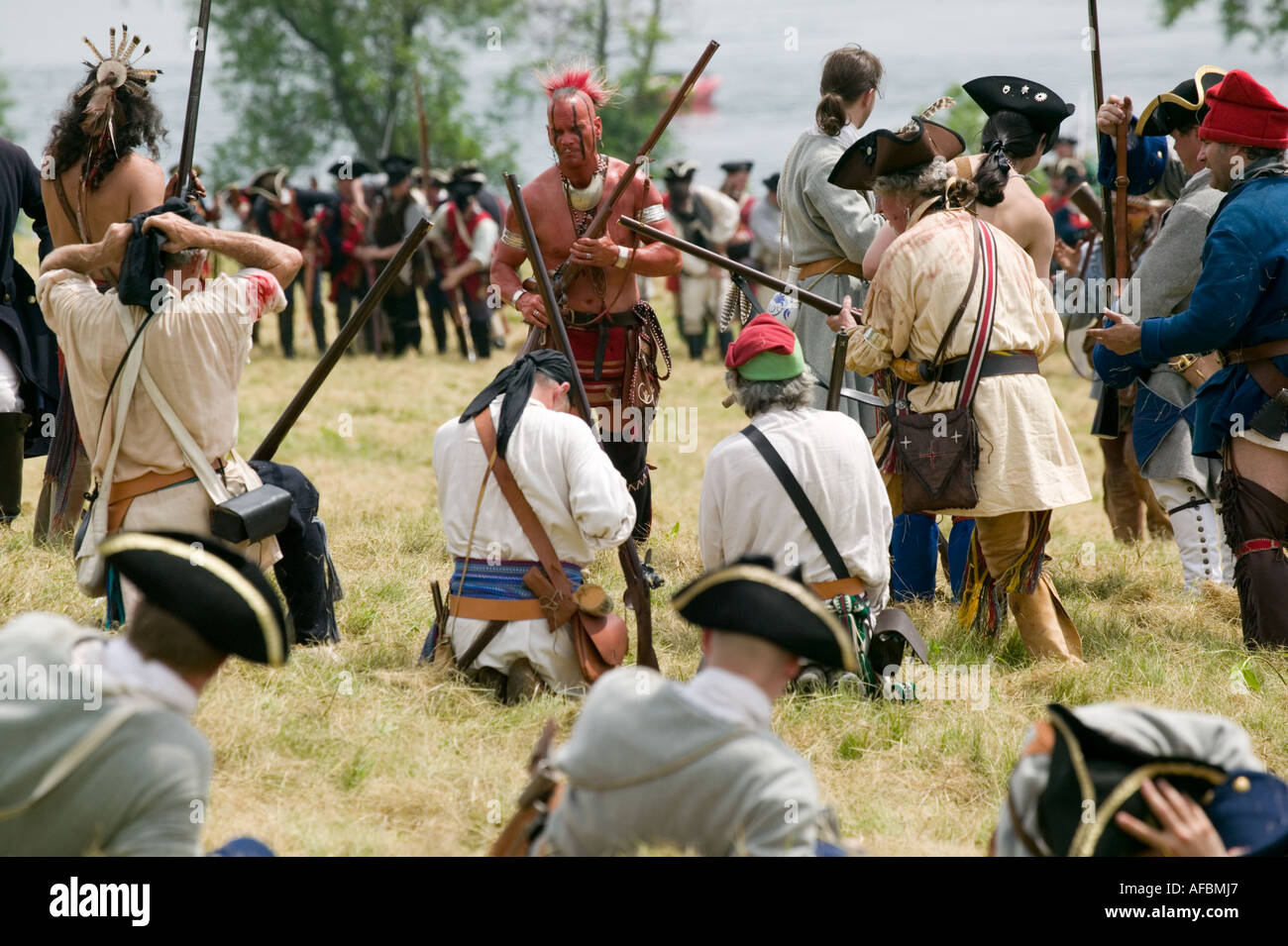 Fort Ticonderoga New York jährliche Grand Encampment Reenactment der Entscheidungsschlacht in Französisch-Inder-Krieg Stockfoto