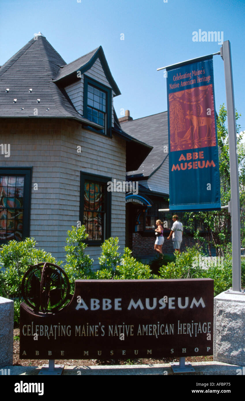 Maine, ME, New England, Down East, Mount Desert Island Bar Harbor Abbe Museum, Geschichte, Ausstellungsausstellung, Ausstellungssammlung, Ausstellungsverkauf-Sammlung, Bildung, von M Stockfoto