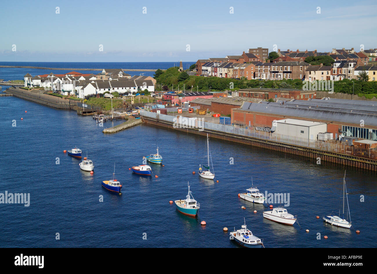 [Angelboote/Fischerboote] Fluß Tyne "South Shields" "Tyne and Wear" England Stockfoto