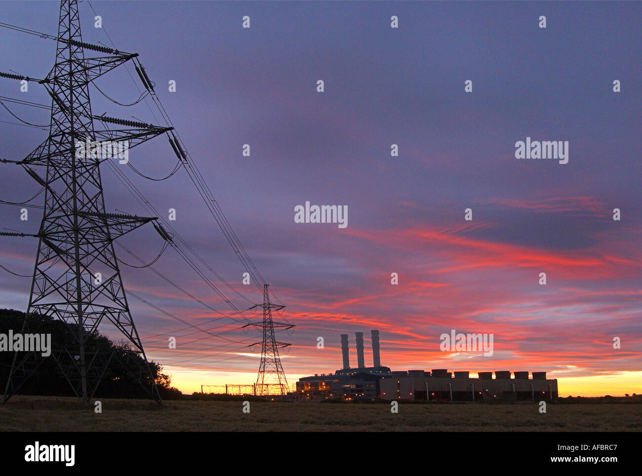 Killingholme Kraftwerk. Stockfoto