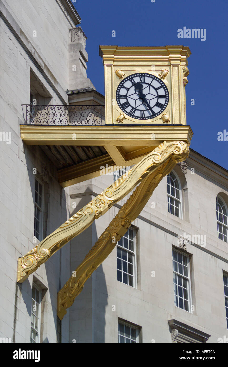 [goldene Uhr] "Stadthalle" Leeds Yorkshire Stockfoto