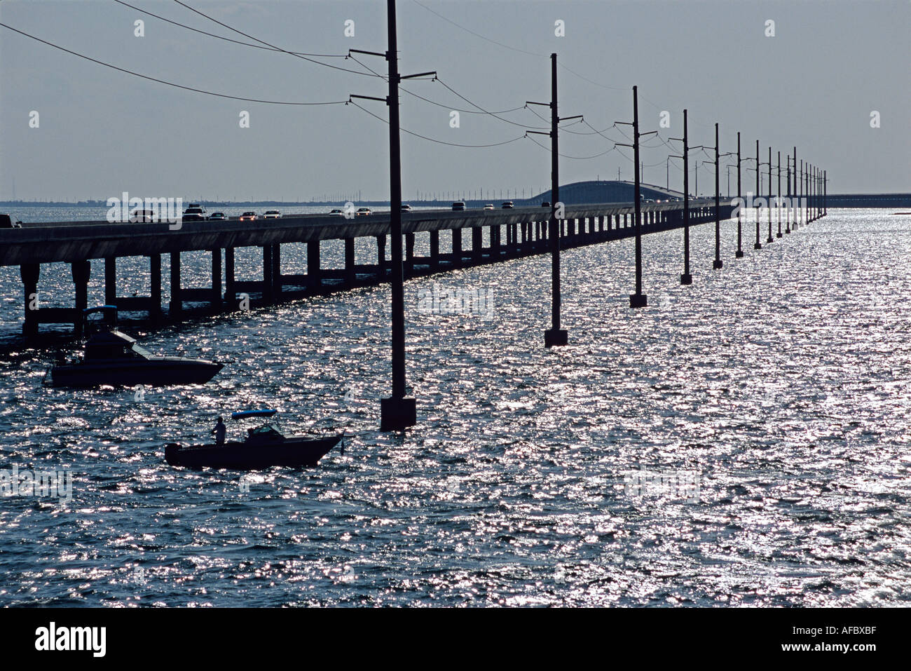 7 Mile Bridge führt US Highway 1 den Overseas Highway Marathon Key Florida Keys Florida Stockfoto