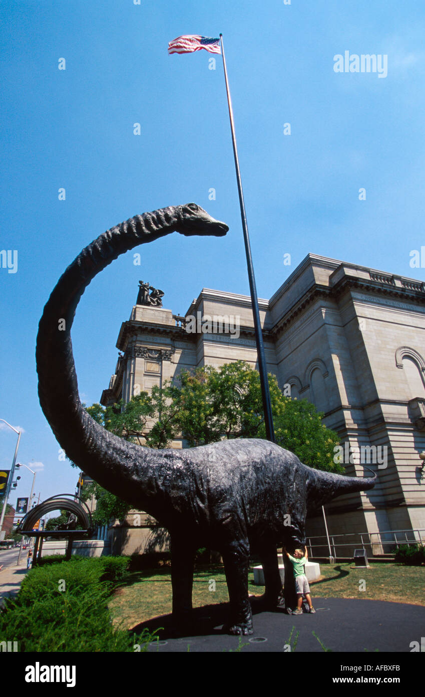 Pittsburgh Pennsylvania, Oakland Carnegie Museum, Geschichte, Ausstellungssammlung, Verkaufsausstellung, Bildung, von Natural History Dinosaurier st Stockfoto