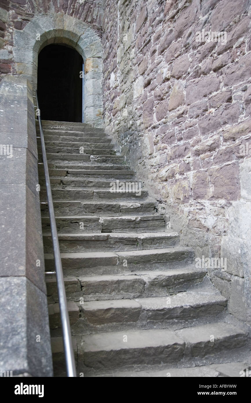 Die Haupttreppe Doune Castle Stockfoto