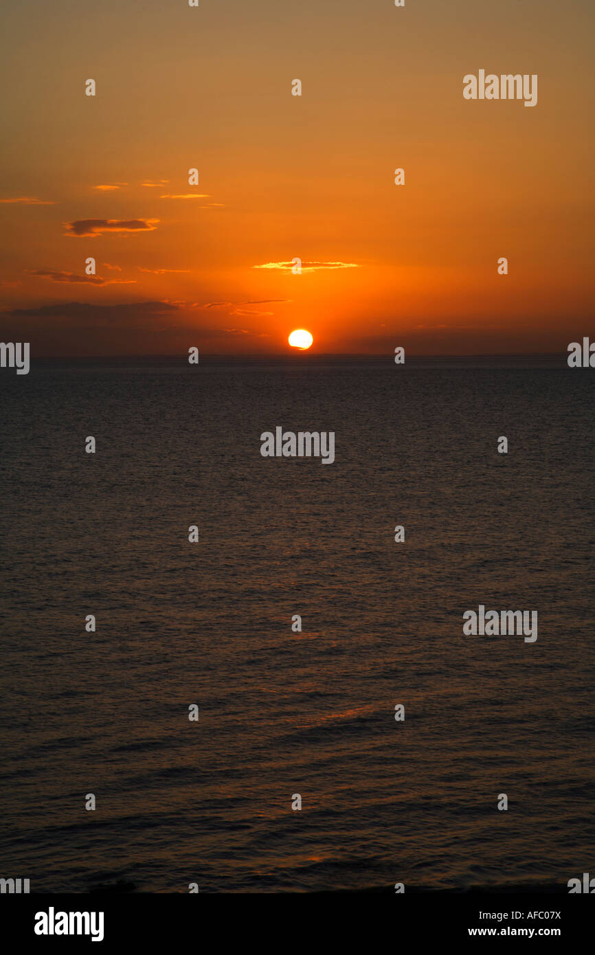 Sonnenuntergang über der Wäsche Hunstanton Norfolk England Stockfoto