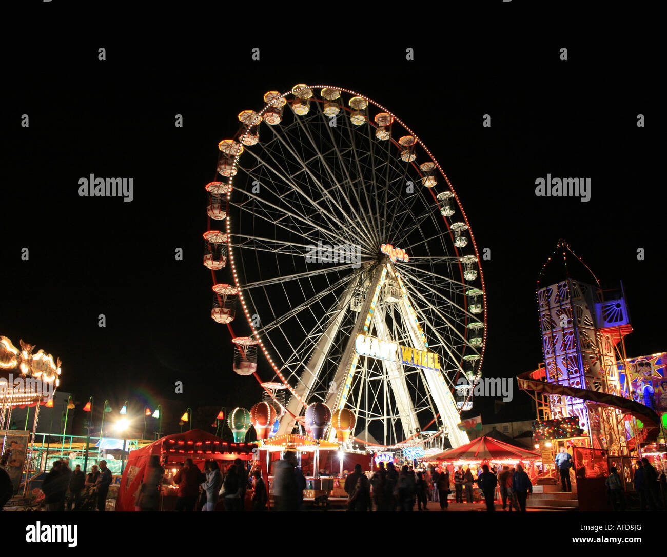 Riesenrad in Swansea Stockfoto