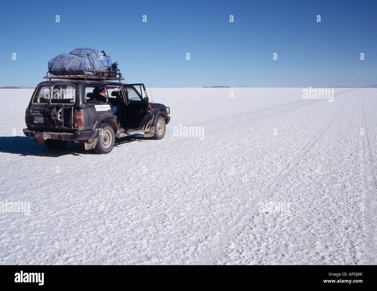 Salz-Wohnung - Salar de Uyuni, Potosi, Bolivien Stockfoto