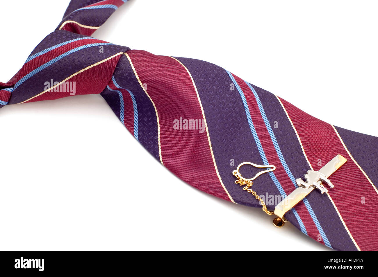 Series-Objekts auf "weissen Mode" farbigen Krawatte Stockfoto