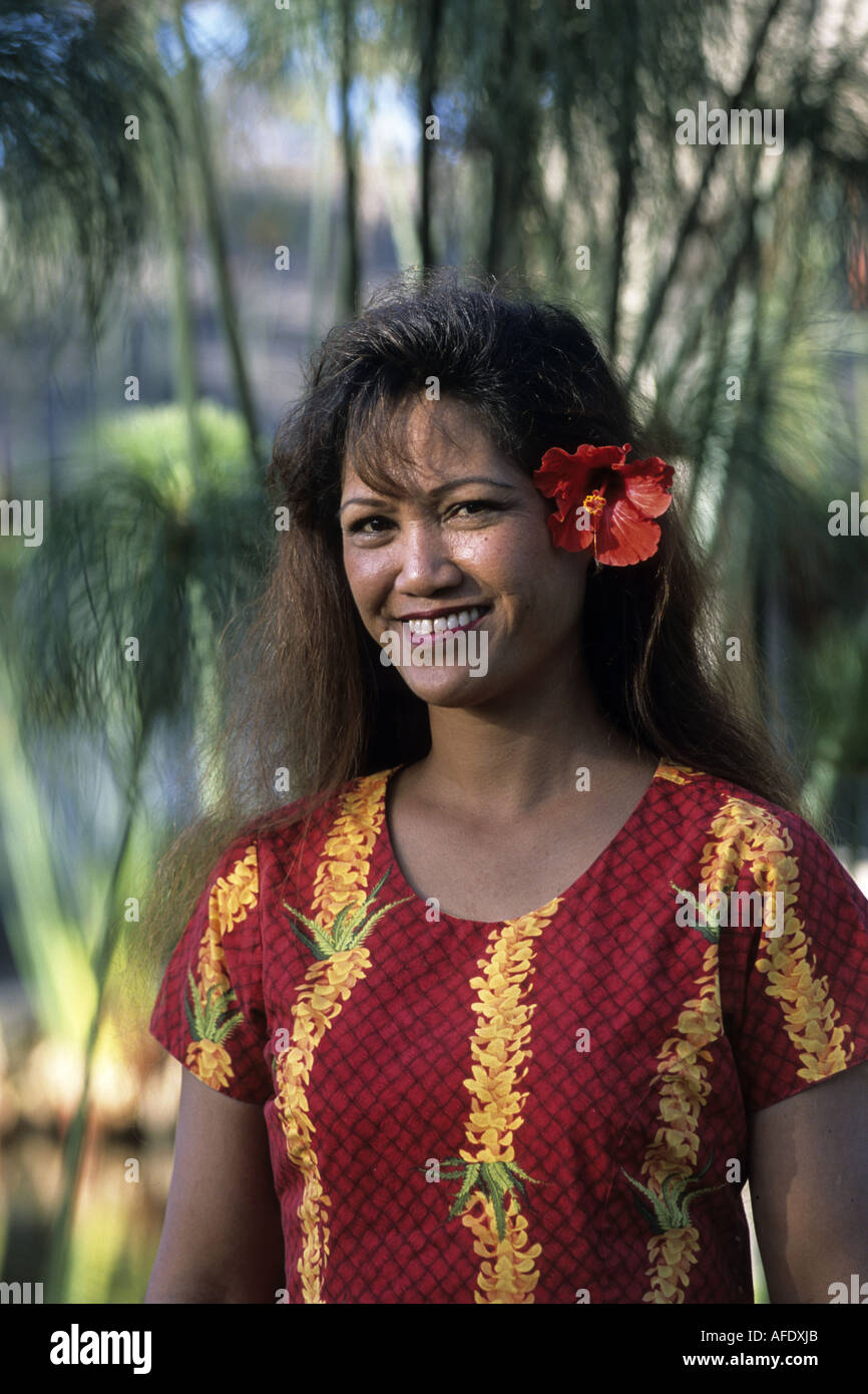 Hawaiian Frau Hana, Maui, Hawaii, USA Stockfoto