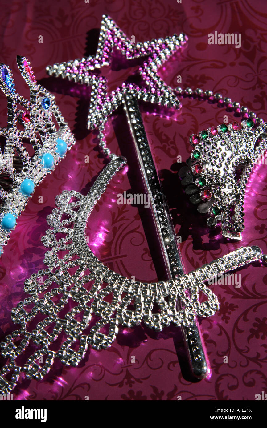 Bunte Strass Schmuck, close-up Stockfoto