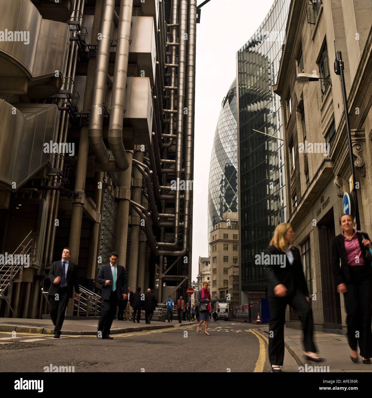 Business Corporate Lloyds Square Mile City monochrome launisch atmosphärische finanziellen Banken arbeiten Büro Stockfoto