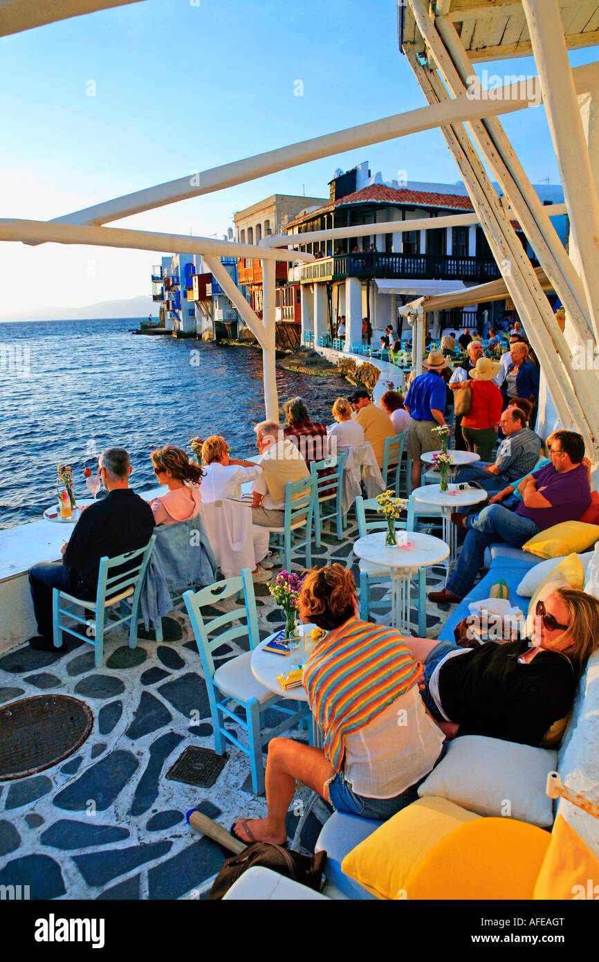 Mykonos in Kykladen Stockfoto