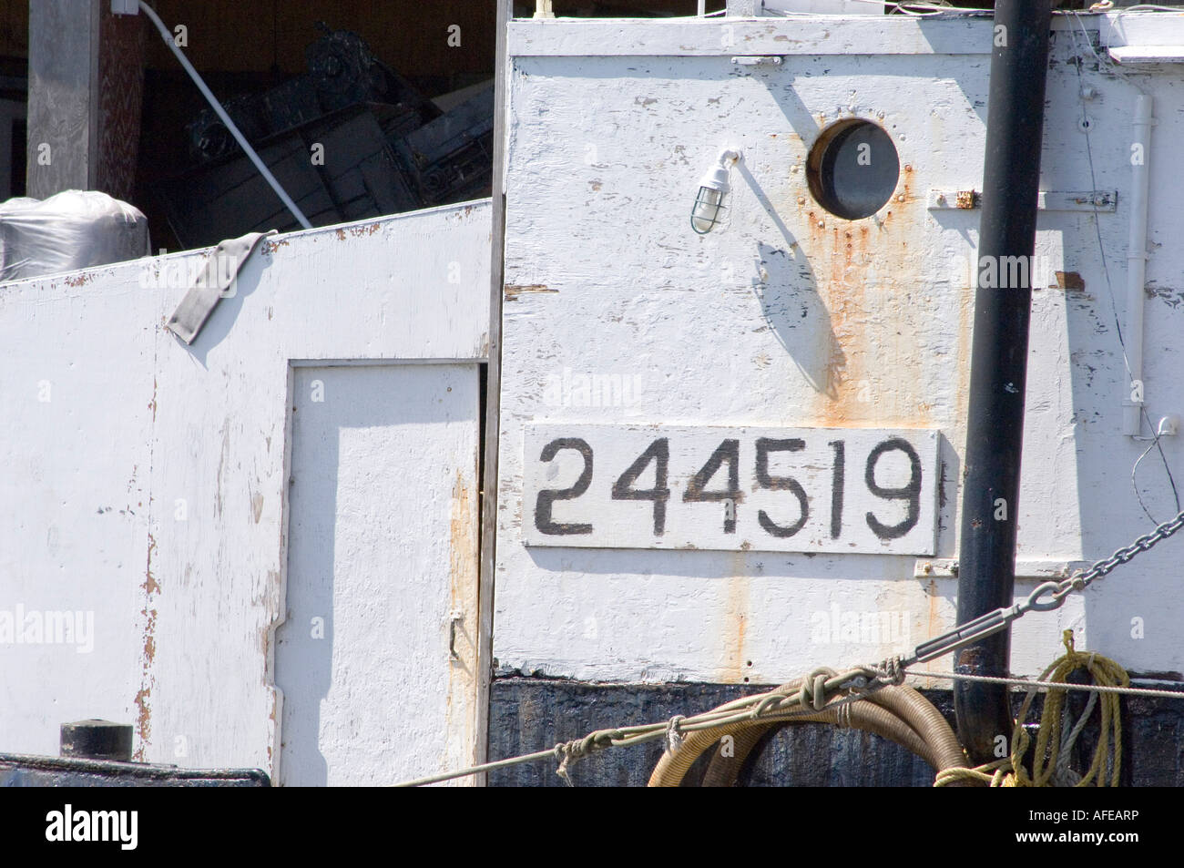 Szene aus einem Jachthafen in Newport, Rhode Island Stockfoto