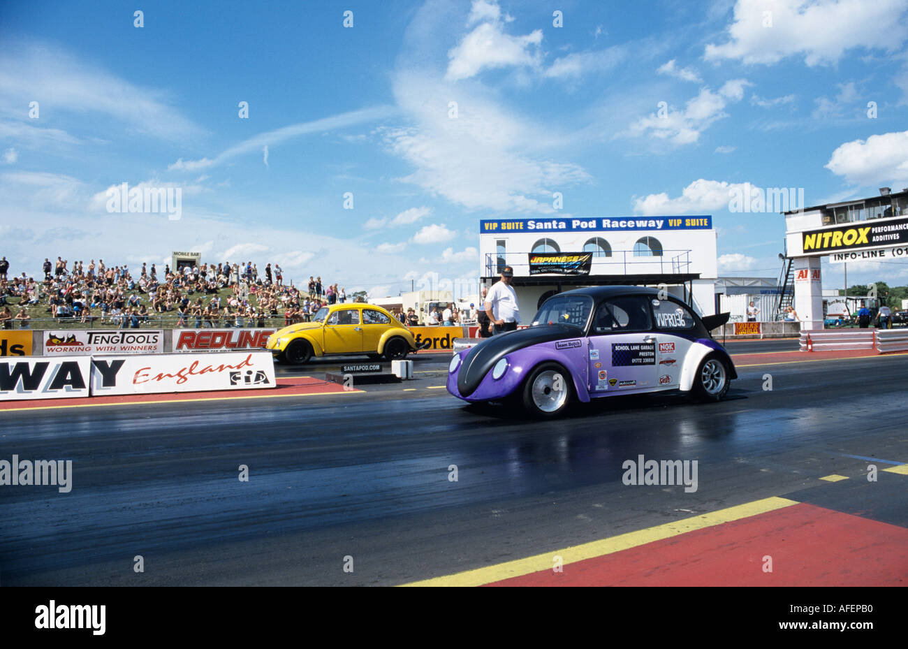 VW Volkswagen Käfer Dragracing Stockfoto