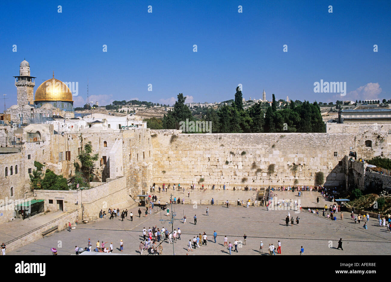 Gebete der Klagemauer in Jerusalem Stockfoto