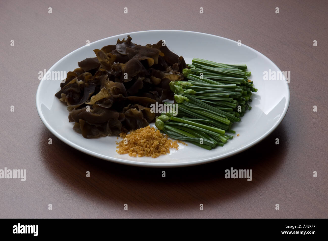 Chinesisches Essen schwarze Pilz Hotpot Rohstoff Stockfoto