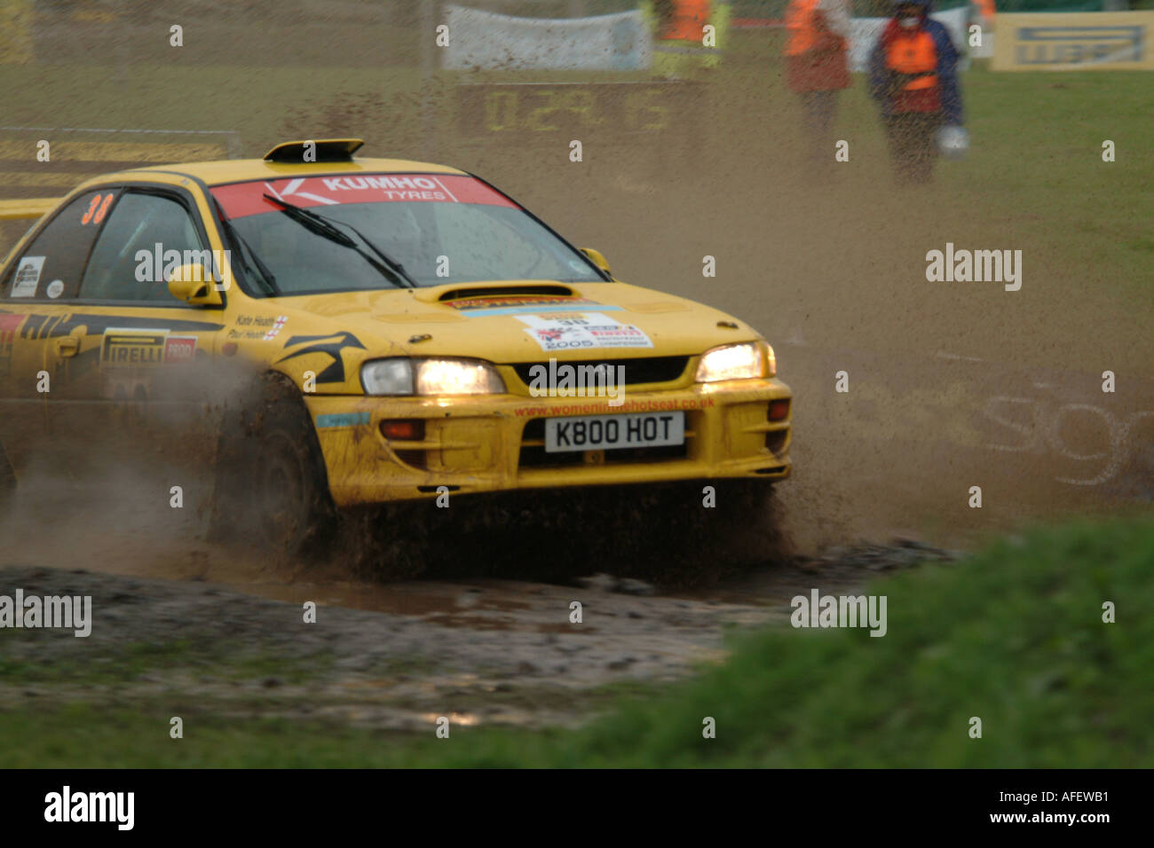 Pirelli internationale Rallye Mai 2005 Teil des britischen Rallye-Meisterschaft Pzero Wertungsprüfung Stockfoto