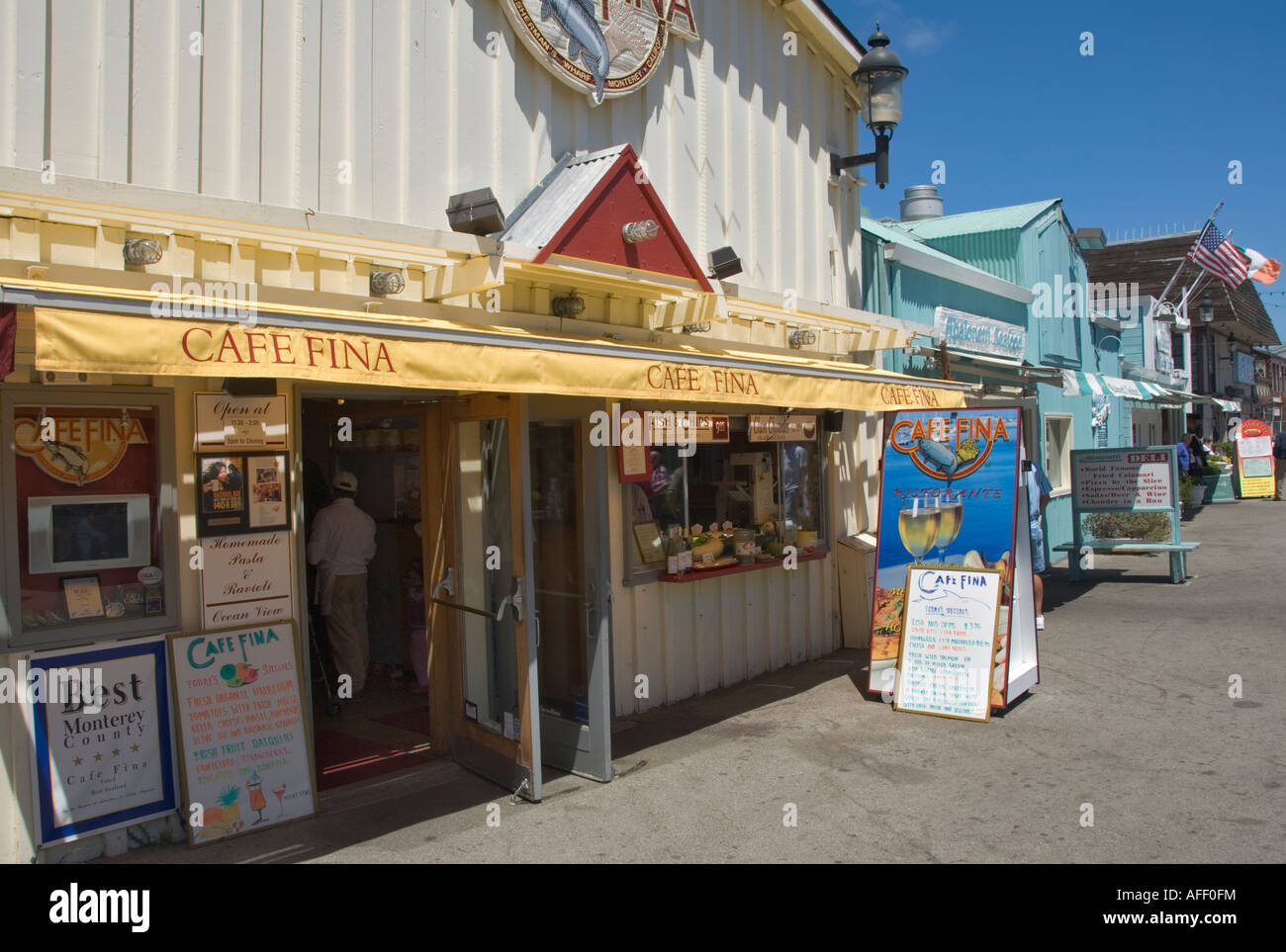 Kalifornien Monterey Fishermans Wharf restaurant Stockfoto