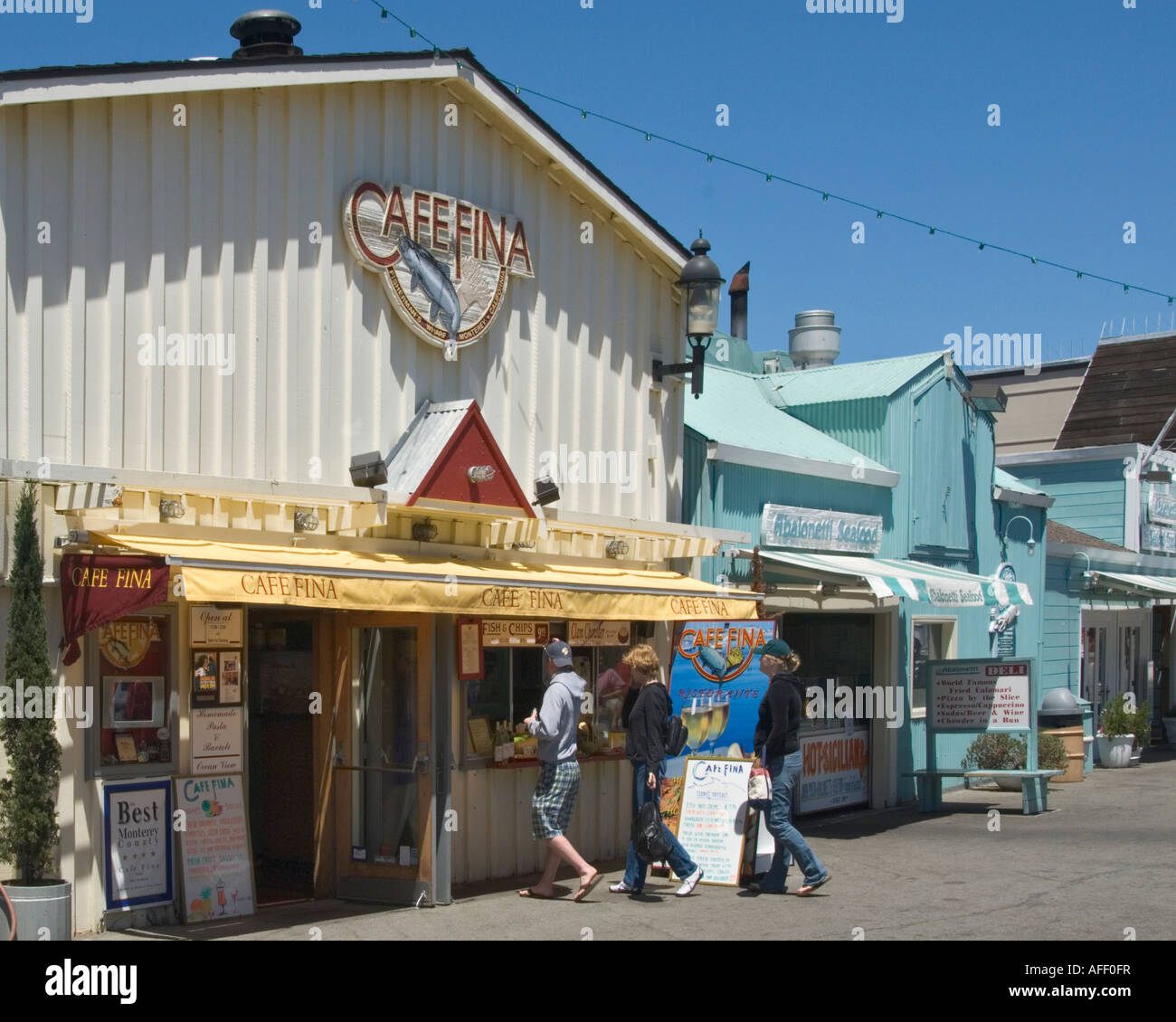Kalifornien Monterey Fishermans Wharf restaurant Stockfoto