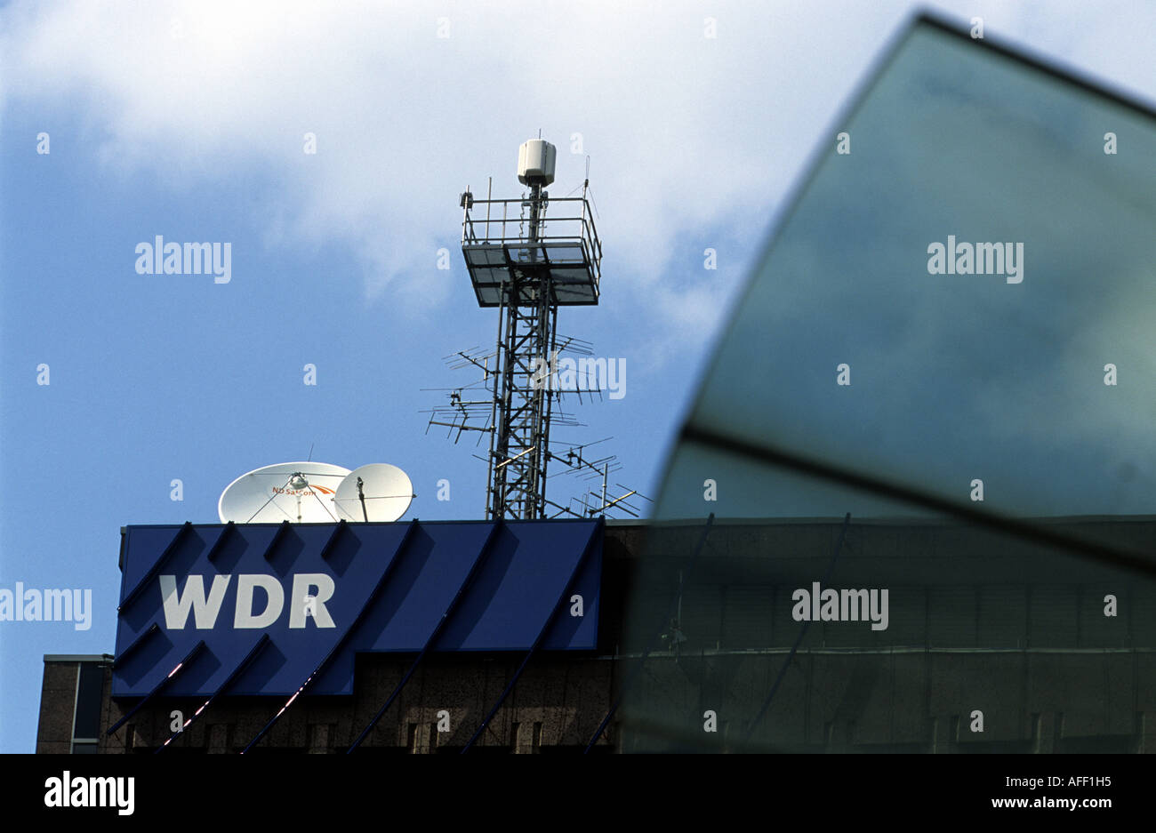 West Deutscher Rundfunk (WDR) oder Westdeutschen Radiosender Studios, Köln, Nordrhein-Westfalen, Deutschland. Stockfoto