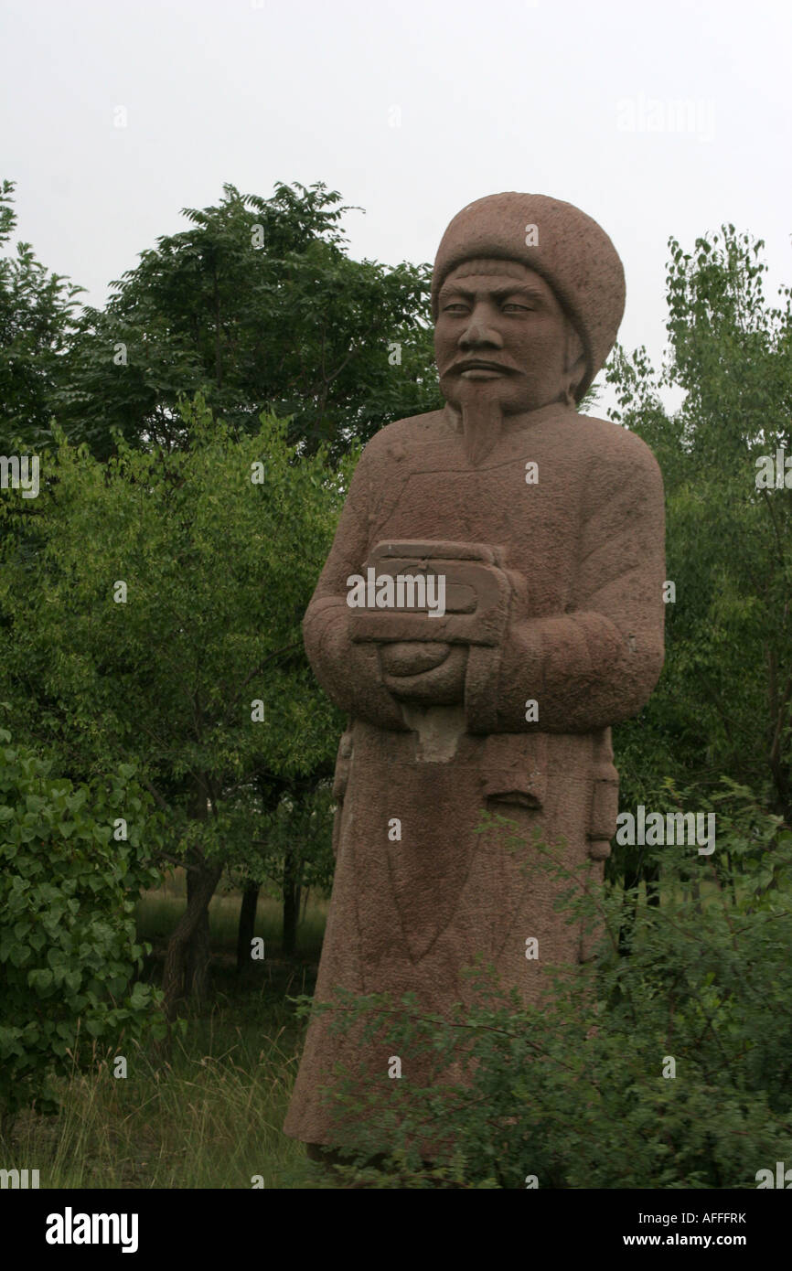 chinesische Statue in der westlichen Xia Gräber Ningxia China August 2007 Stockfoto