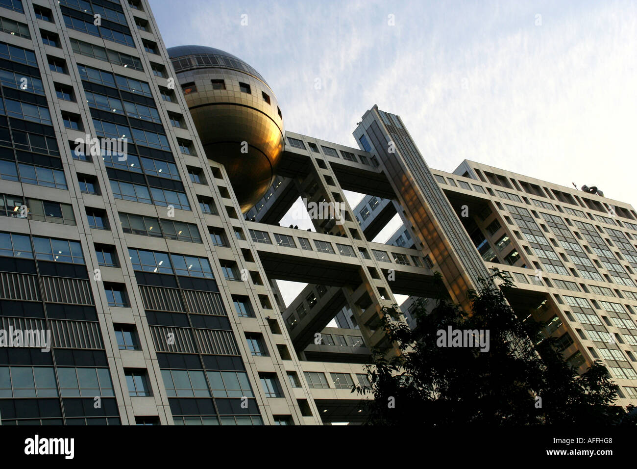 Fuji Television Gebäude, Odaiba, Tokio Stockfoto