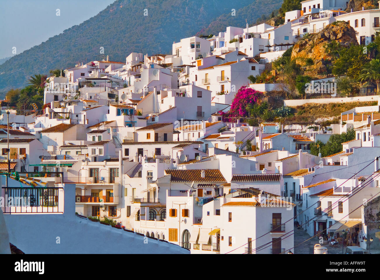 Bauwerke in ziemlich arabische Dorf FRIGILIANA, Spanien Stockfoto
