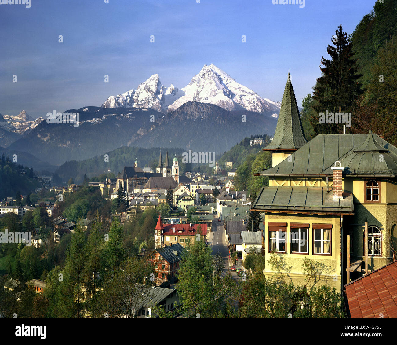 DE - Bayern: Berchtesgaden unter Watzmann Berg Stockfoto
